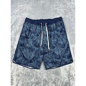 Fair Harbor The Anchor Swim Trunks Lined Shorts Mens Size M Navy Blue Floral
